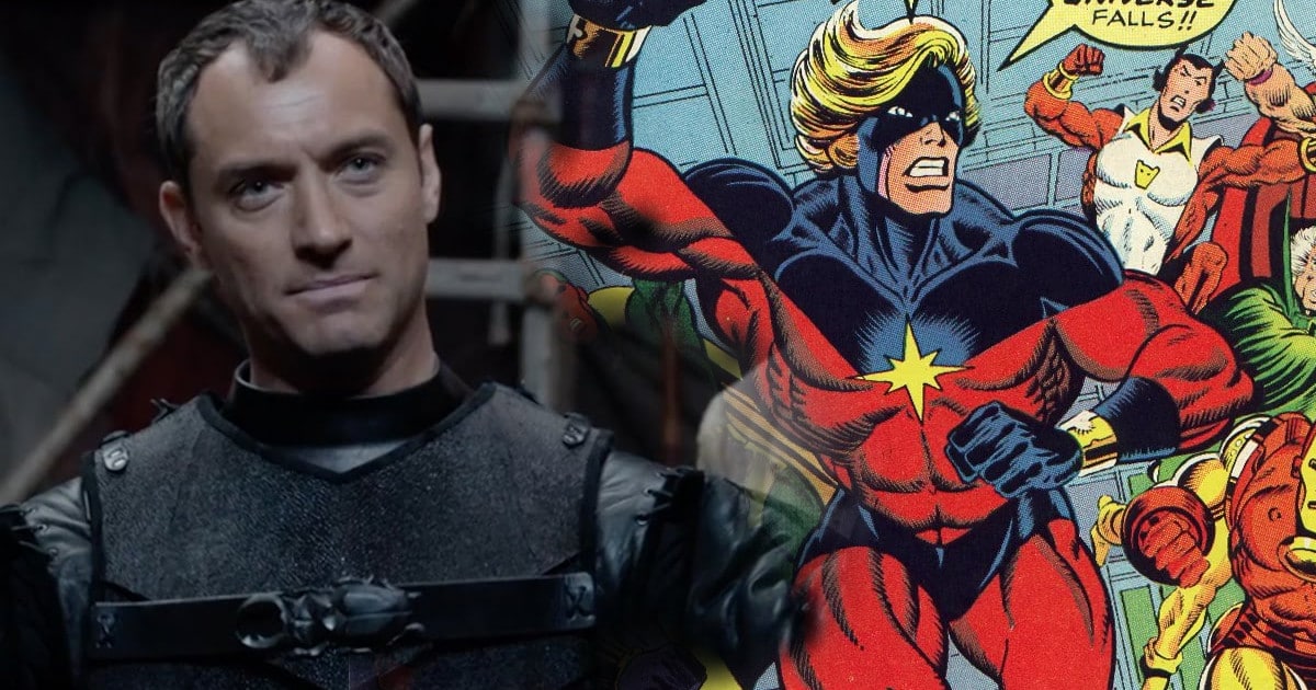 Jude Law ako Mar-Vell, pôvodný Captain Marvel